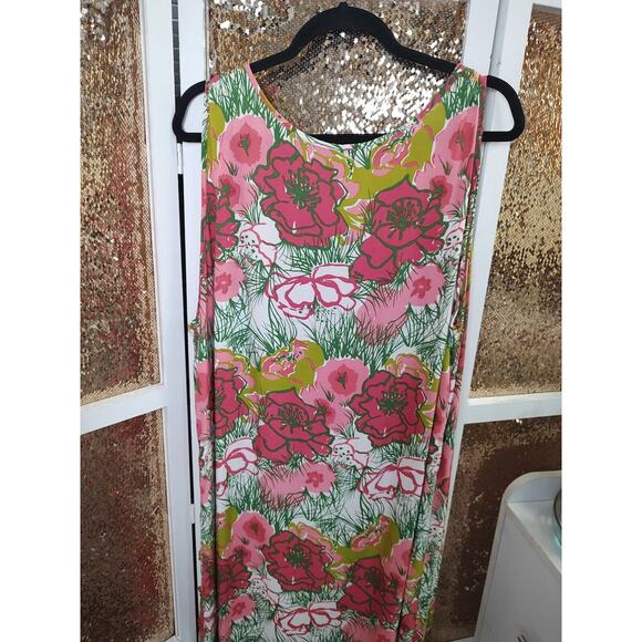 Vintage James.S Casuals Floral Dress Large Vacation and Tropical - Picture 9 of 16